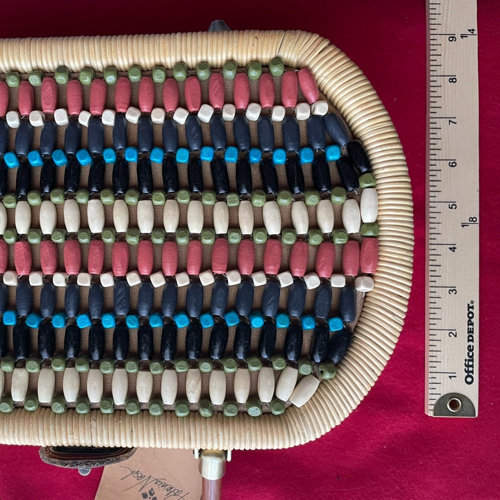 NWT PATRICIA NASH WICKER MULTIBEAD HANDBAG. ***look at description - Picture 7 of 11